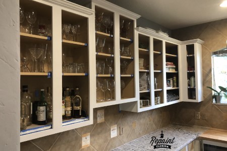 Cabinets open
