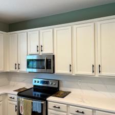 Kitchen Cabinet Painting Completed in Stoneybrook West 0